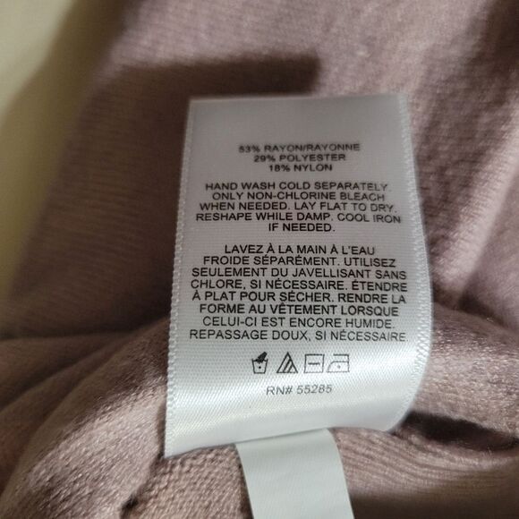 Express Pink Knotted Front Round Neck Dolman Sleeve Sweater - Picture 10 of 13